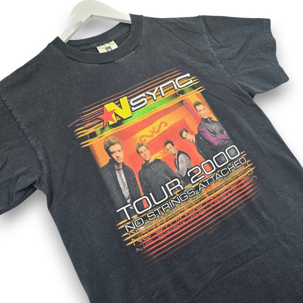 WINTERLAND NSYNC Tour 2000 Mens Medium Black Cotton Graphic T-Shirt Vintage M